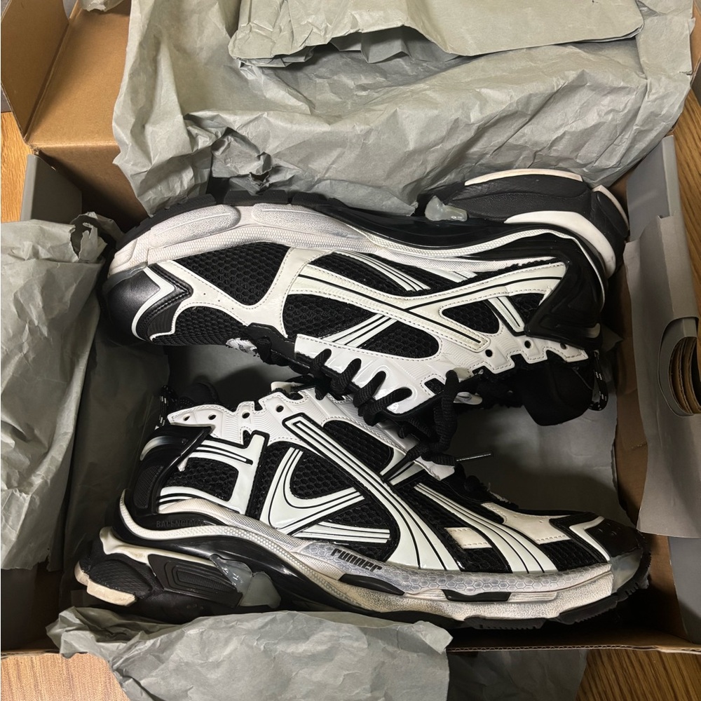 Balenciaga Black and White Sneakers